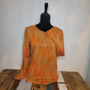 Michael Kors Orange Patterned Women's Top